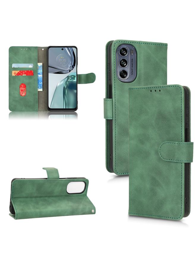 S-TOP Case For Motorola Moto G62 Skin Feel Magnetic Flip Leather Phone Case - Image 1