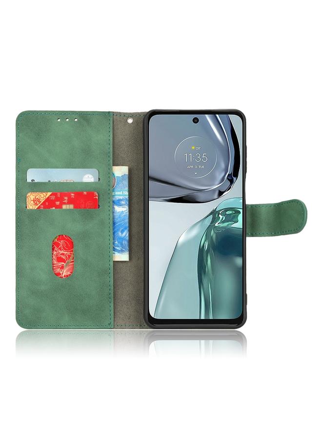 S-TOP Case For Motorola Moto G62 Skin Feel Magnetic Flip Leather Phone Case - Image 4