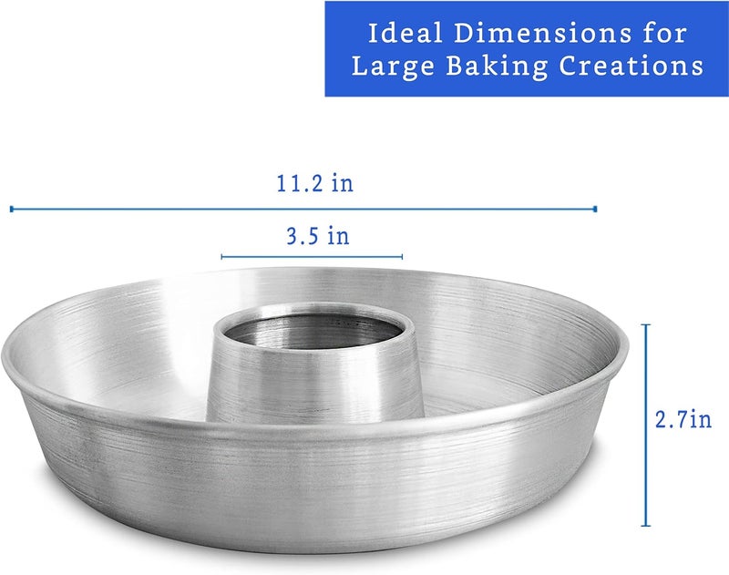 GLOBE ROCKET Aluminum Ring Cake Pan (11.2 in) - Fluted Tube Pan for Baking Pound Cake - Flan Mold - Molde para Chocoflan and Pasteles - Image 3