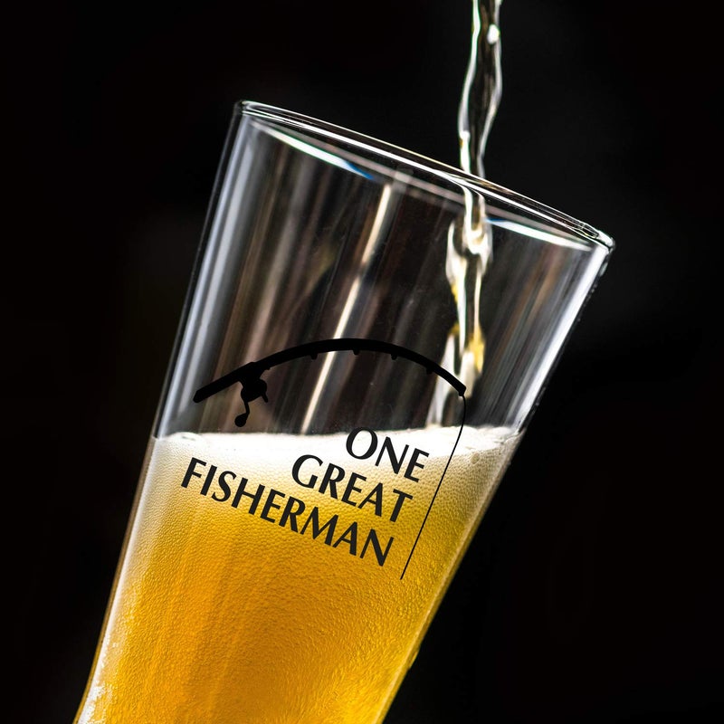 JERIO One Great Fisherman, Best Catch of His Life Glass Set Couple Gift for Engagement, Wedding, Anniversary Gi Bridal Shower Gift For Bride - Image 2
