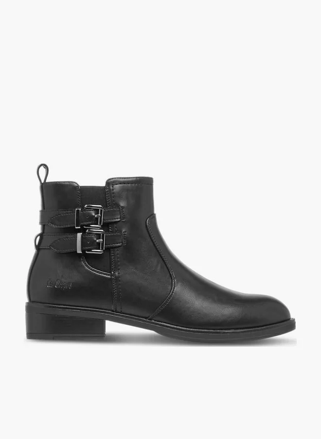 لي كوبر Women'S Solid Ankle Boots With Zip Closure