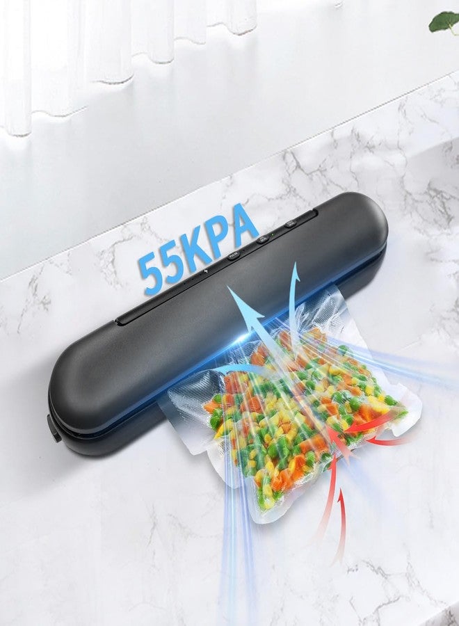 كايلين جهاز شفط هواء لاسلكي محمول لحفظ الطعام، يتضمن 20 كيسًا وقاطعًا مدمجًا | يحافظ على الطعام طازجًا للمطبخ والتخييم والسفر - Image 3