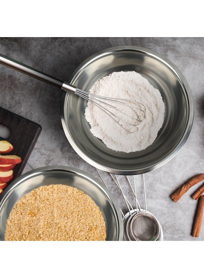 جريت كريدينشالز مجموعة من وعاءين للخلط من Great Credentials، سعة 8 كوارت، من الفولاذ المقاوم للصدأ، للطهاة المحترفين، للمطابخ التجارية، قطر 13.25 بوصة، قاعدة مسطحة - Image 3