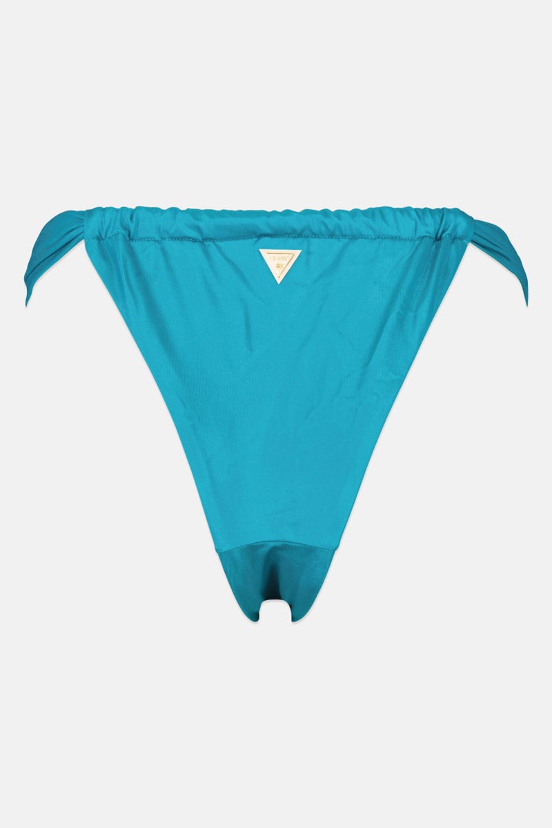GUESS Women Solid Bikini Bottom, Teal  - Image 2
