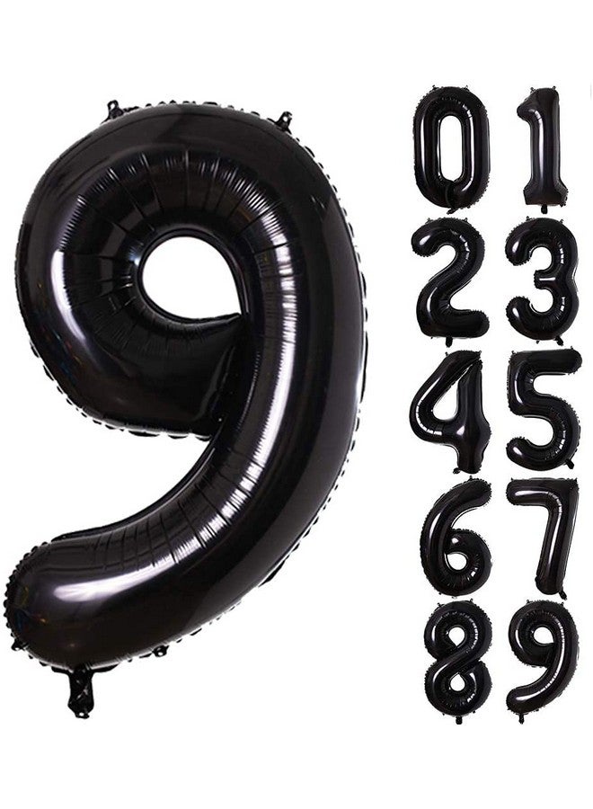 Atpata Funky Black Number Foil Balloons for Numeric Milestone Parties (40 INCH, 9) - Image 2