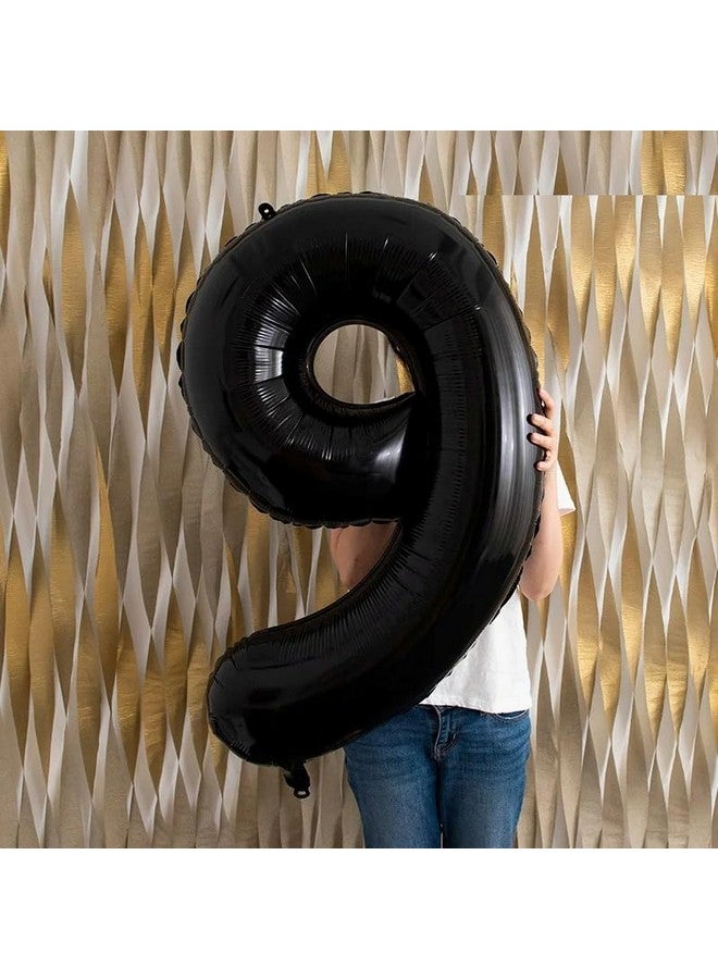 Atpata Funky Black Number Foil Balloons for Numeric Milestone Parties (40 INCH, 9) - Image 1