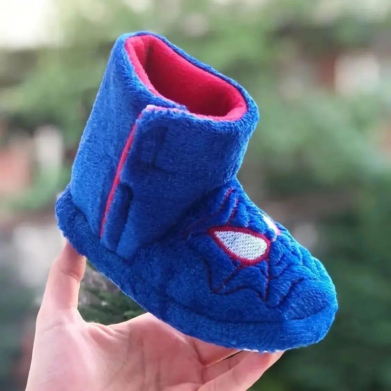MyChild Spiderman Figured Children's Slippers, Home Shoes, Anti-Slip Sole Slippers, Kindergarten Nursery Shoes, Warm  - Image 3
