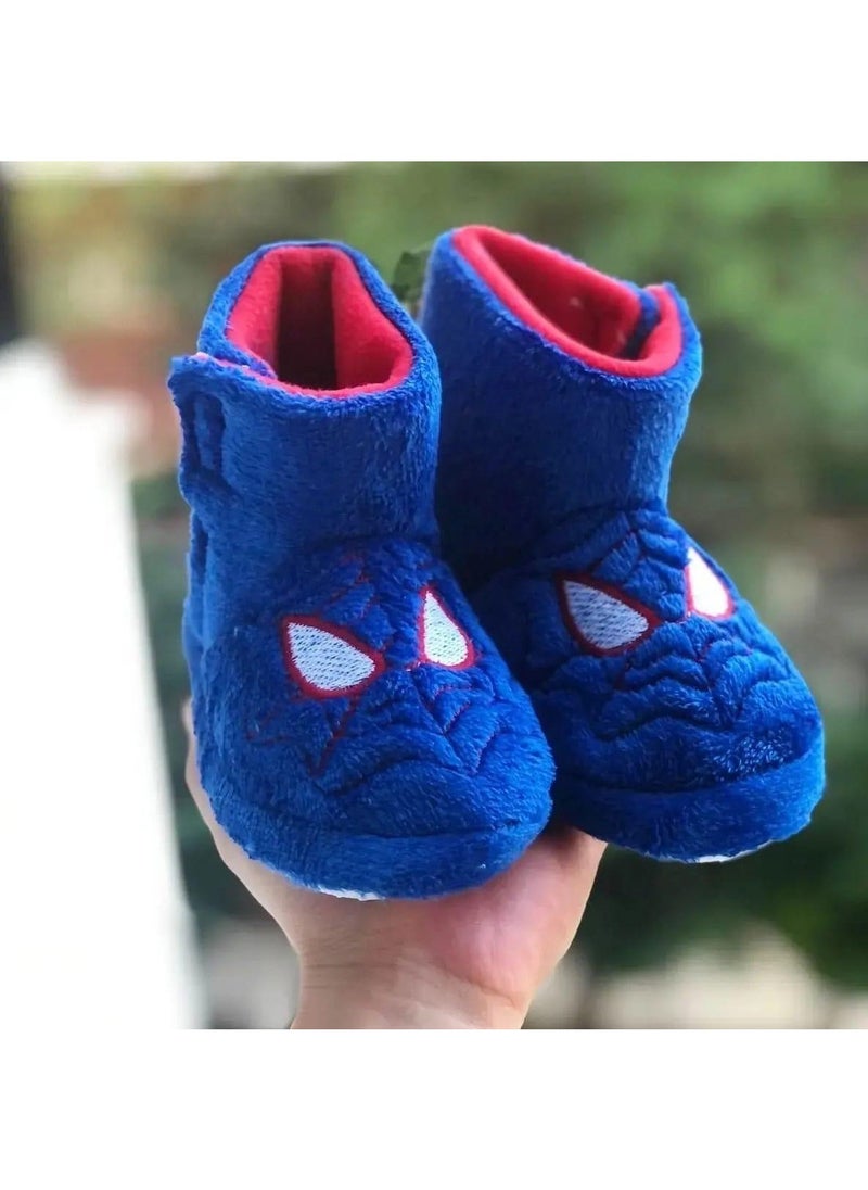 MyChild Spiderman Figured Children's Slippers, Home Shoes, Anti-Slip Sole Slippers, Kindergarten Nursery Shoes, Warm  - Image 2