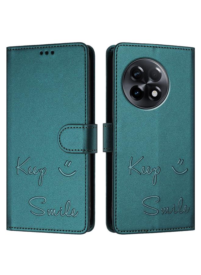 اس-توب جراب لهاتف OnePlus 11R 5G Global Smile Embossing RFID مصنوع من الجلد - Image 3