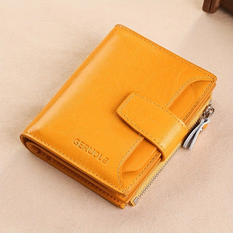 GERUOLA RFID Anti-Theft Refreshed Tri-Fold Multi-Function Leather Wallet with Magnetic Card Holder - Image 1