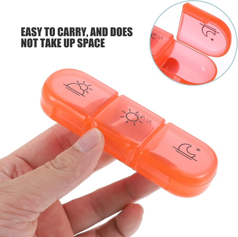 Generic 7-Day 21-Compartment Rainbow Portable Medicine Container with Flip Lid, Travel Pill Organizer Case for Daily Vitamin Storage and Medication Management - Image 4