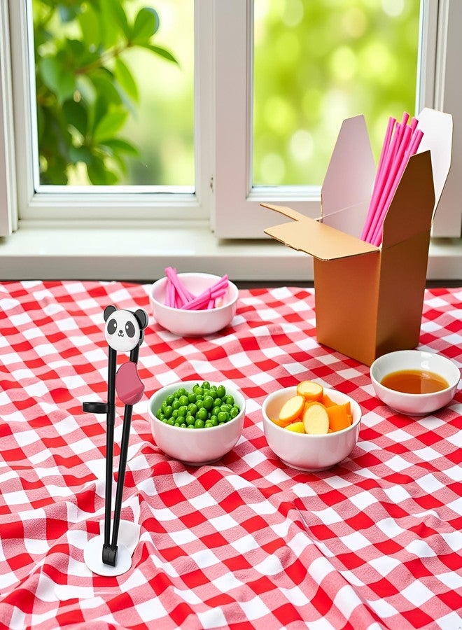 Qintreesify Black Training Chop-sticks, Training Chop-sticks Comfortable Grip Chewable Cartoon Chop-sticks for Beginners Learning chop-sticks Black Flatware - Image 3
