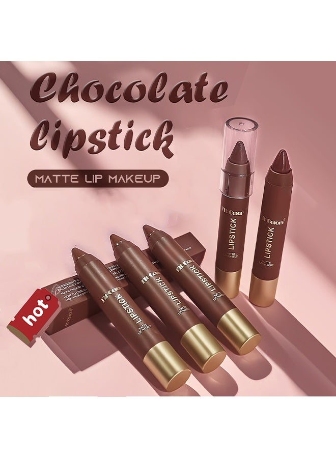 Fit Colors Matte Lipstick Matte Lip Makeup Crayon for Women, Soft Nude 24 Hour Lipstick Lip Liner Pencil, Neutral lip stick long lasting waterproof, Vegan & Cruelty-Free #02 - Image 3