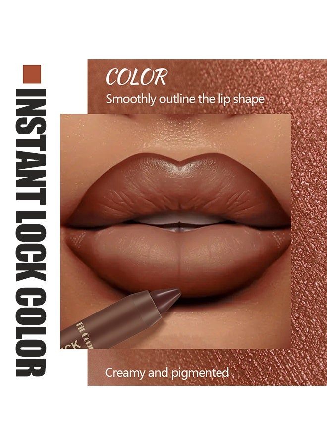 Fit Colors Matte Lipstick Matte Lip Makeup Crayon for Women, Soft Nude 24 Hour Lipstick Lip Liner Pencil, Neutral lip stick long lasting waterproof, Vegan & Cruelty-Free #02 - Image 4