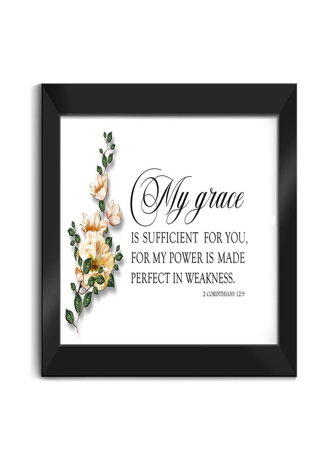 Elben Creatives Bible Verse Frame : My Grace is Sufficient for You…2 Corinthians 12:9 / Christian Photo Frame/Home Décor/Size 13.7 x 9.7 inches