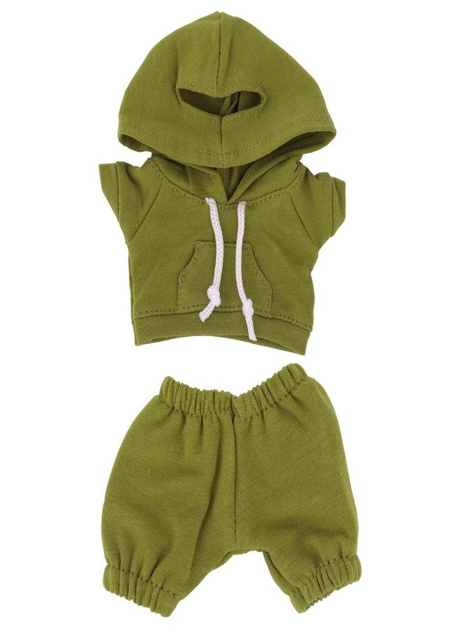 Penitue Doll Clothes Set, 17cm/6.7in Dolls Outfit Casual Style Hoodie & Pants Costume Stylish Cute Clothing Accessories for Collectors Decoration & Display (Green) - Image 1