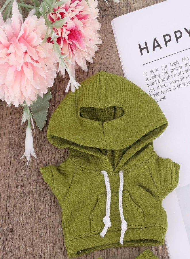 Penitue Doll Clothes Set, 17cm/6.7in Dolls Outfit Casual Style Hoodie & Pants Costume Stylish Cute Clothing Accessories for Collectors Decoration & Display (Green) - Image 4