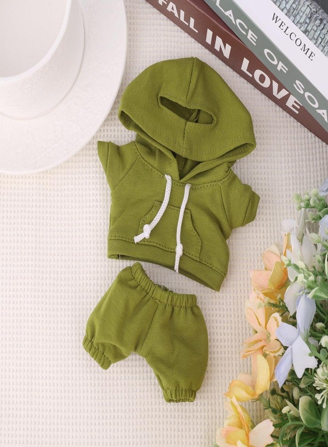 Penitue Doll Clothes Set, 17cm/6.7in Dolls Outfit Casual Style Hoodie & Pants Costume Stylish Cute Clothing Accessories for Collectors Decoration & Display (Green) - Image 3