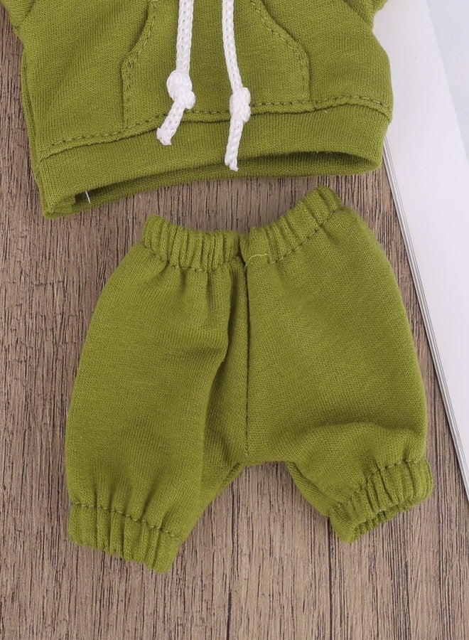 Penitue Doll Clothes Set, 17cm/6.7in Dolls Outfit Casual Style Hoodie & Pants Costume Stylish Cute Clothing Accessories for Collectors Decoration & Display (Green) - Image 5