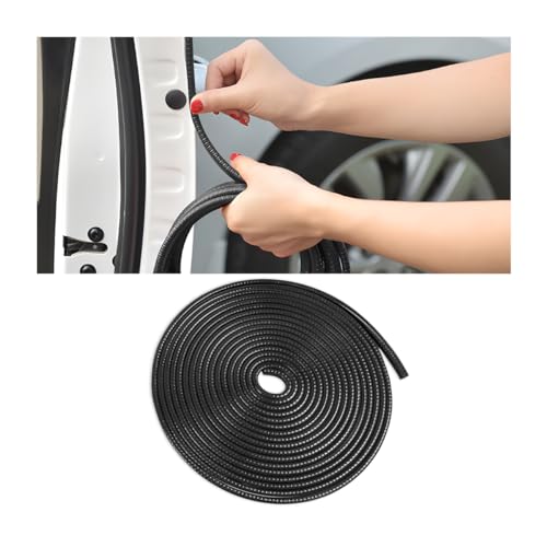 Osilly Car Door Edge Guards 16Ft Rubber Seal Car Door Edge Trim U Shape Door Edge Protector Guard Aluminum Weather Proofing Automotive Door Edge Molding Protection for Most Car Black
