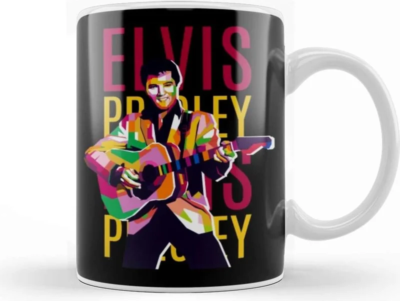 Baskı Dükkanı Print Shop Elvis Presley Mug Porcelain