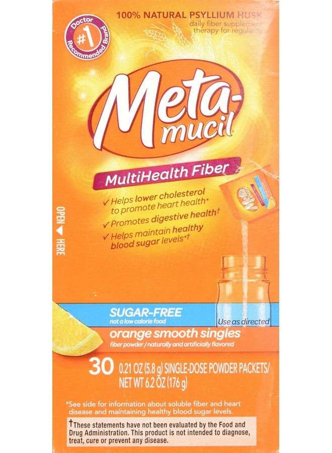 Metamucil Fiber Singles Smooth Texture Sugar Free Orange -- 30 Packets - Image 4