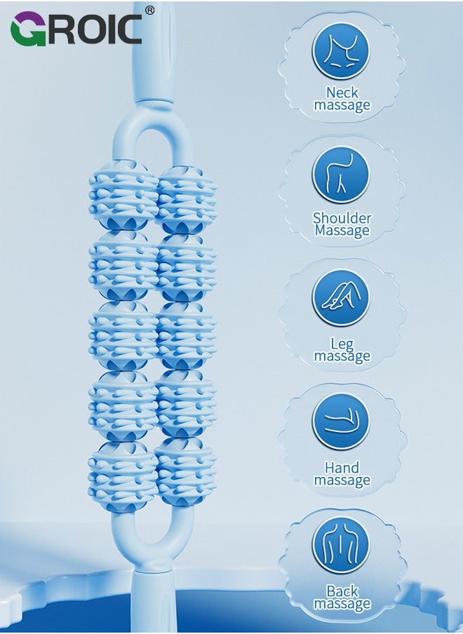 GROIC Muscle Roller, Massage Roller Stick for Athletes, Help Reducing Muscle Soreness Cramping Tightness Leg Arms Back Calves Muscle Massager Therapy Massage Tools Leg Roller Deep Tissue Muscle Massager  - Image 2