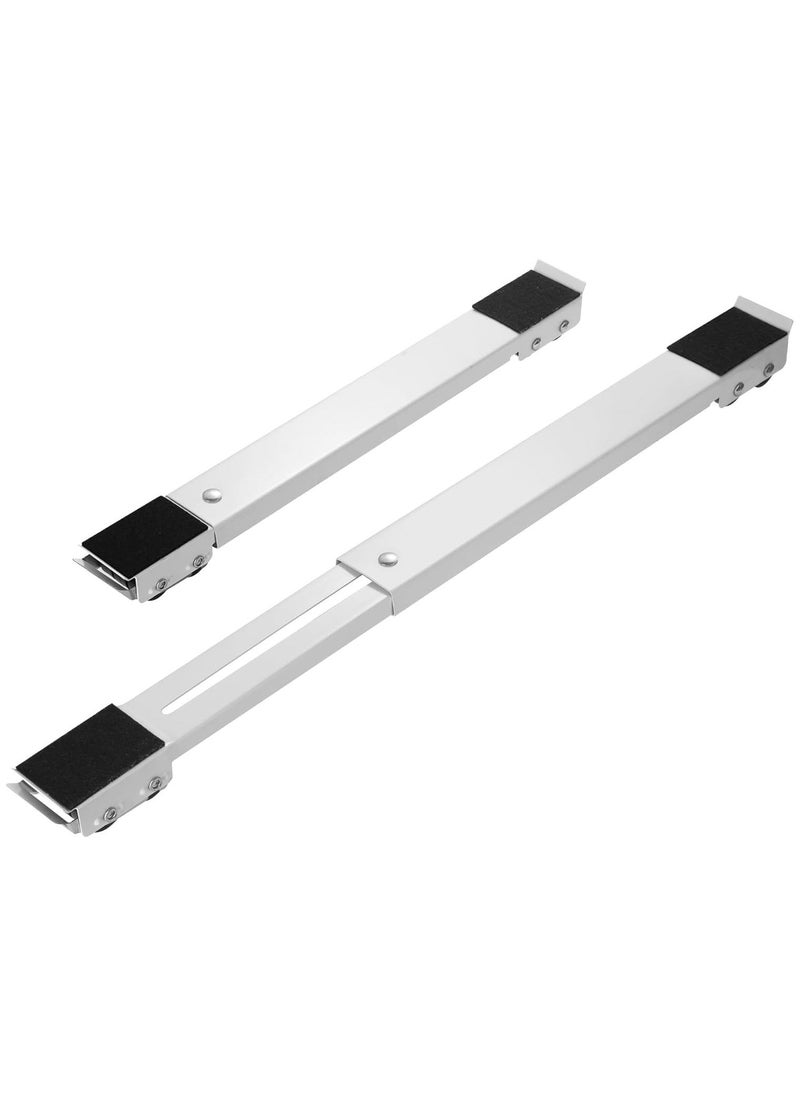 Heavy Duty Furniture Appliances Rollers, Extensible Washing Machine Base Mobile Wheels for Refrigerators, Dryers, Dishwashers and Other Heavy Objects, Max Load 1100 lb, Non-Slip, White - Image 1