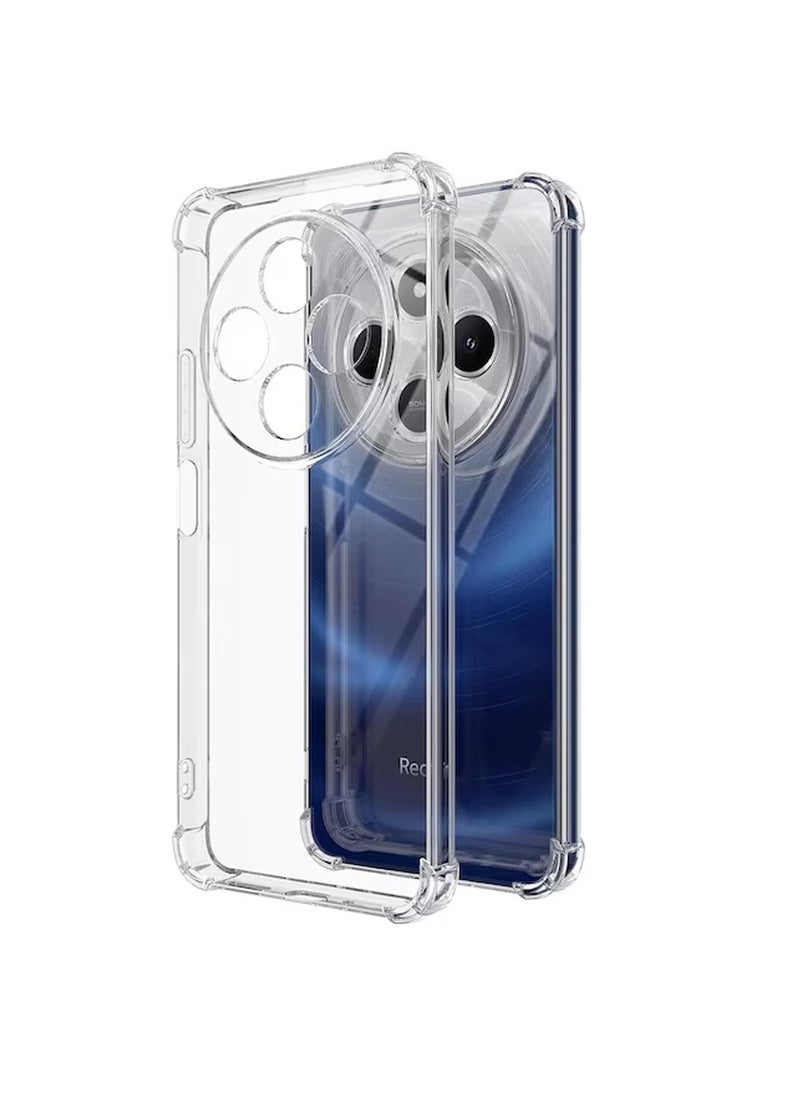 Wtech Xiaomi Redmi 14C 4G 2024  / Xiaomi Redmi 14R 5G 2024 / Xiaomi Redmi A4 5G 2024 TPU Bumper Corners with Hard PC Case Cover - Clear  - Image 4