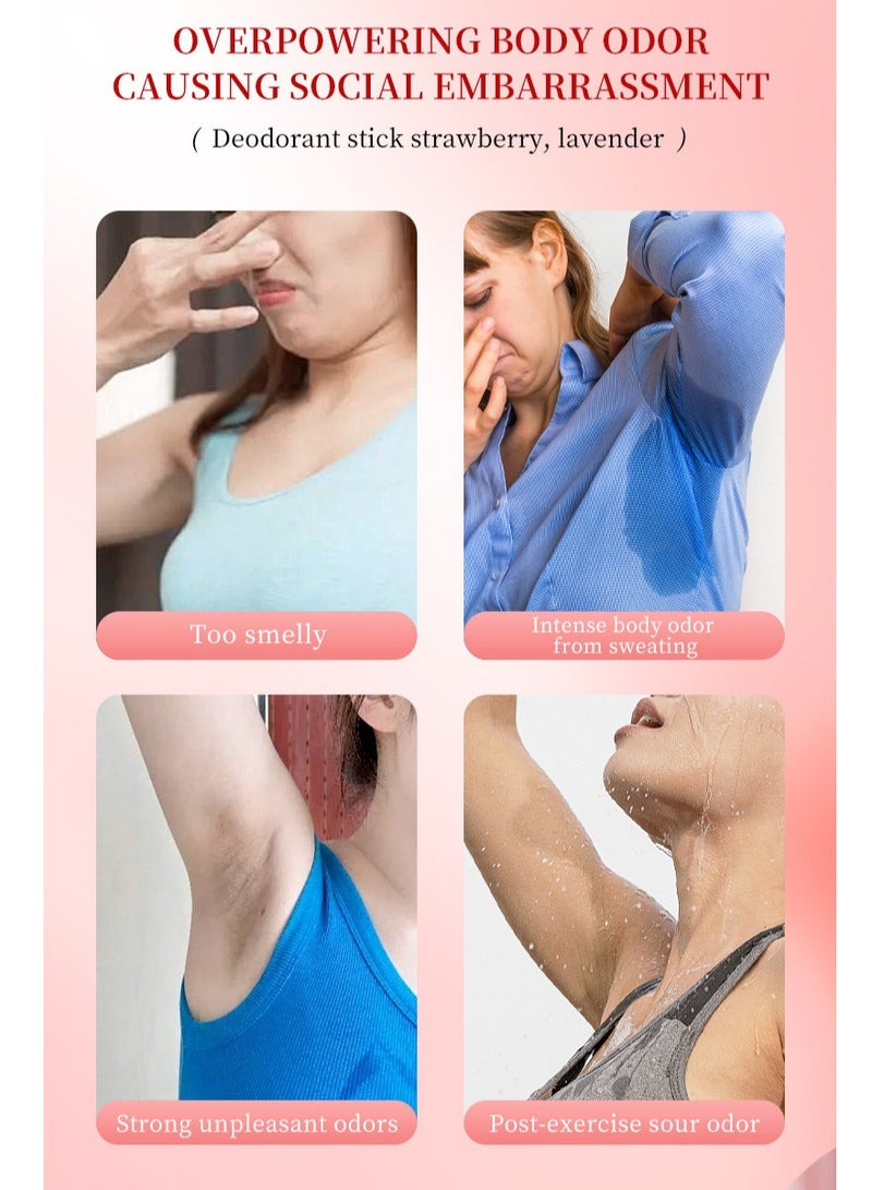 ميلاو 48 ساعة مزيل عرق الجمال المضاد للتعرق للنساء والرجال عصا مزيل العرق الفراولة 50 جرام - Image 3