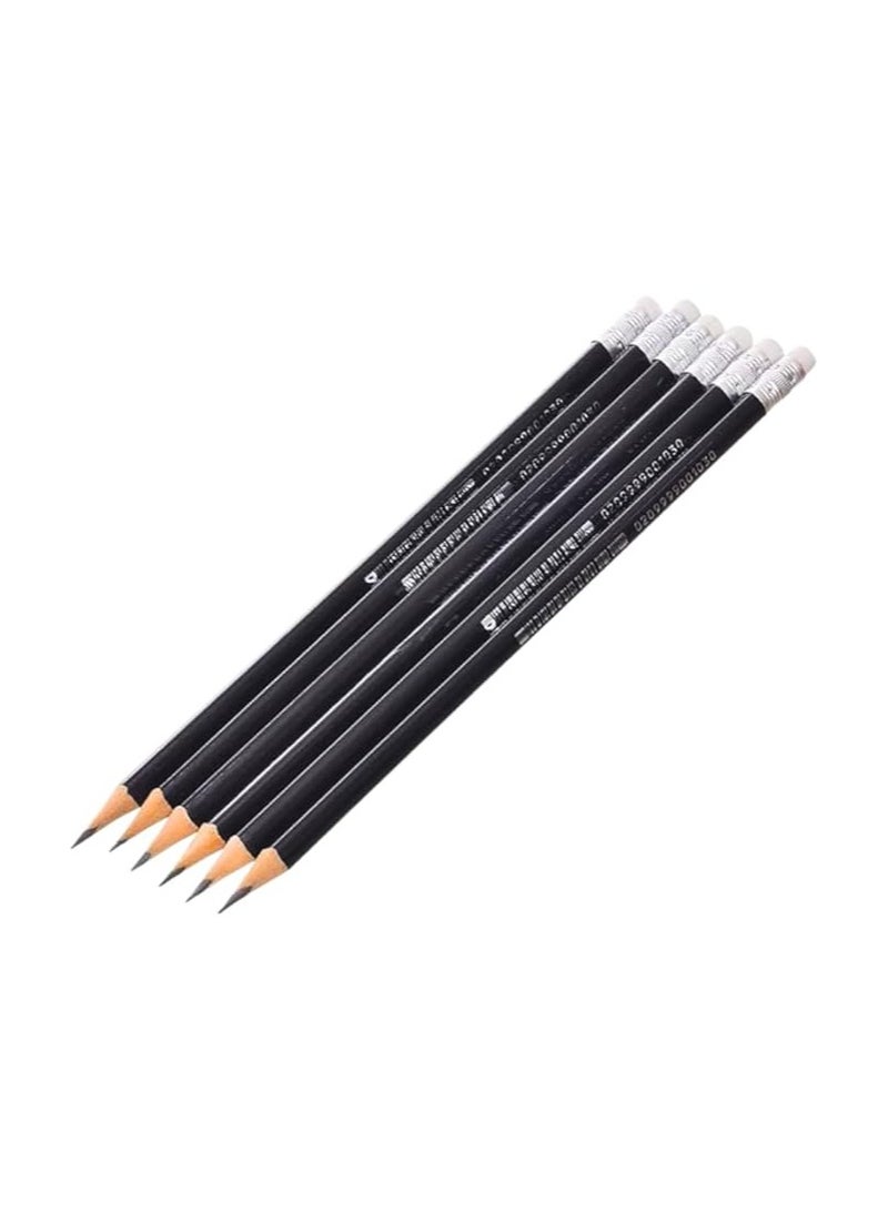 مجموعة من 12 قلم رصاص مستورد مع رصاص جرافيت ناعم وخشب فاخر، مثالية للرسم والتظليل والرسم - للمبتدئين والمحترفين واللوازم المكتبية المدرسية للطلاب (HB) - Image 3