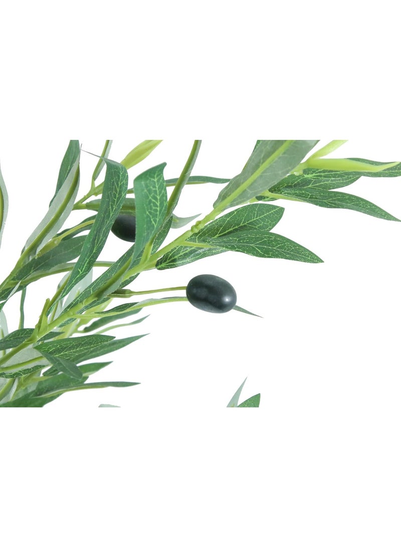 Hebe Artificial Olive Tree Tall Faux Silk Plant for Home Office Decor Indoor Fake Potted Tree with Wood Branches and Fruits (180 cm) - Image 3