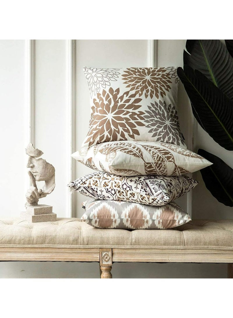 CMGTYYD Throw Pillow Covers Pack of 4,Sofa Pillow Covers 18x18 Inch,Cushion Covers Squre Linen Modern Abstract Geometric Style Home Decor,Decorative Pillow Covers for Couch,Car,Bedroom,Living Room - Image 2