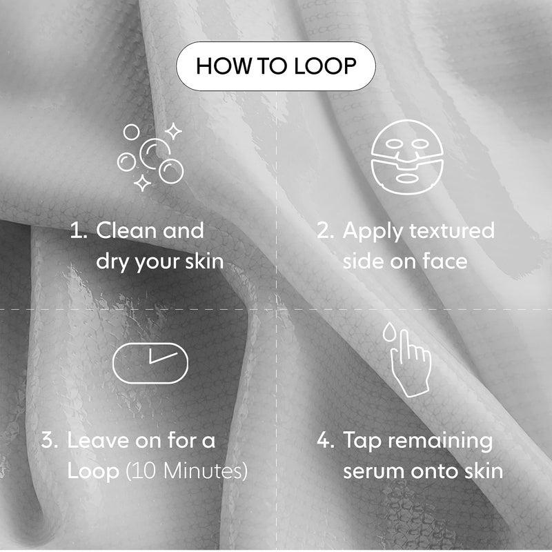 LOOPS DREAM SLEEP - Nighttime Slugging Hydrogel Face Masks Face Mask Leaves Skin Toned, Plump, Hydrated, Restored - Layers Skin with Natural Oils, Vitamins, Antioxidants, & Fatty Acids, 5 pc - Image 3