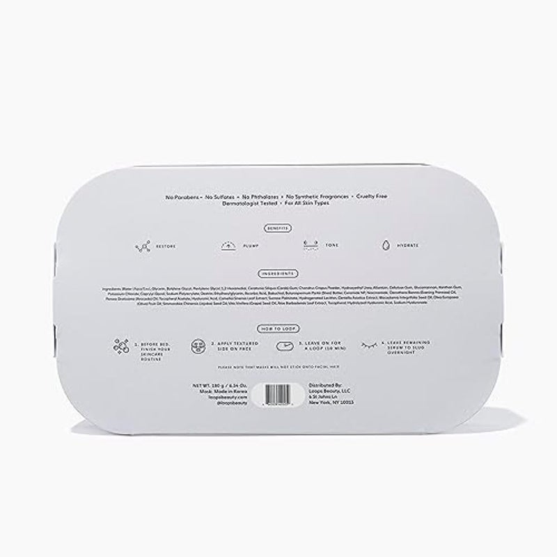 LOOPS DREAM SLEEP - Nighttime Slugging Hydrogel Face Masks Face Mask Leaves Skin Toned, Plump, Hydrated, Restored - Layers Skin with Natural Oils, Vitamins, Antioxidants, & Fatty Acids, 5 pc - Image 5