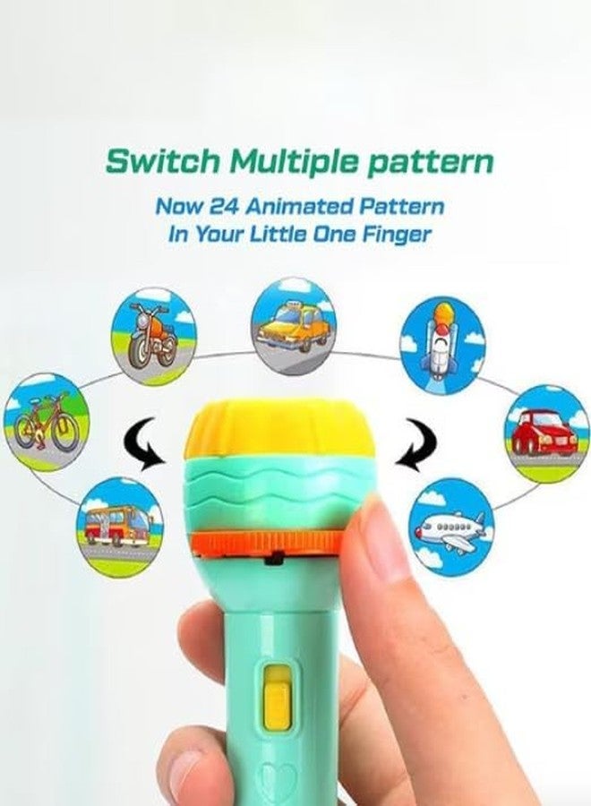 Goyal's Mini Projector Torch Toy with 3 Slides, 24 Patterns - Safe, ABS Material, Easy, Creative Learning & Bedtime Stories, Transform to Night Light for Ultimate Comfort - Image 3