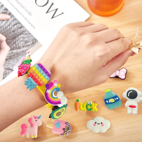 MAYCREATE 30Pcs Clog Slippers Charms Assorted Cartoon Clog Slipper Charms For Girls Rubber Charms For Clogs Slipper Casual Clogs Decoration Charms Fashion Clogs Charms, Black - Image 5