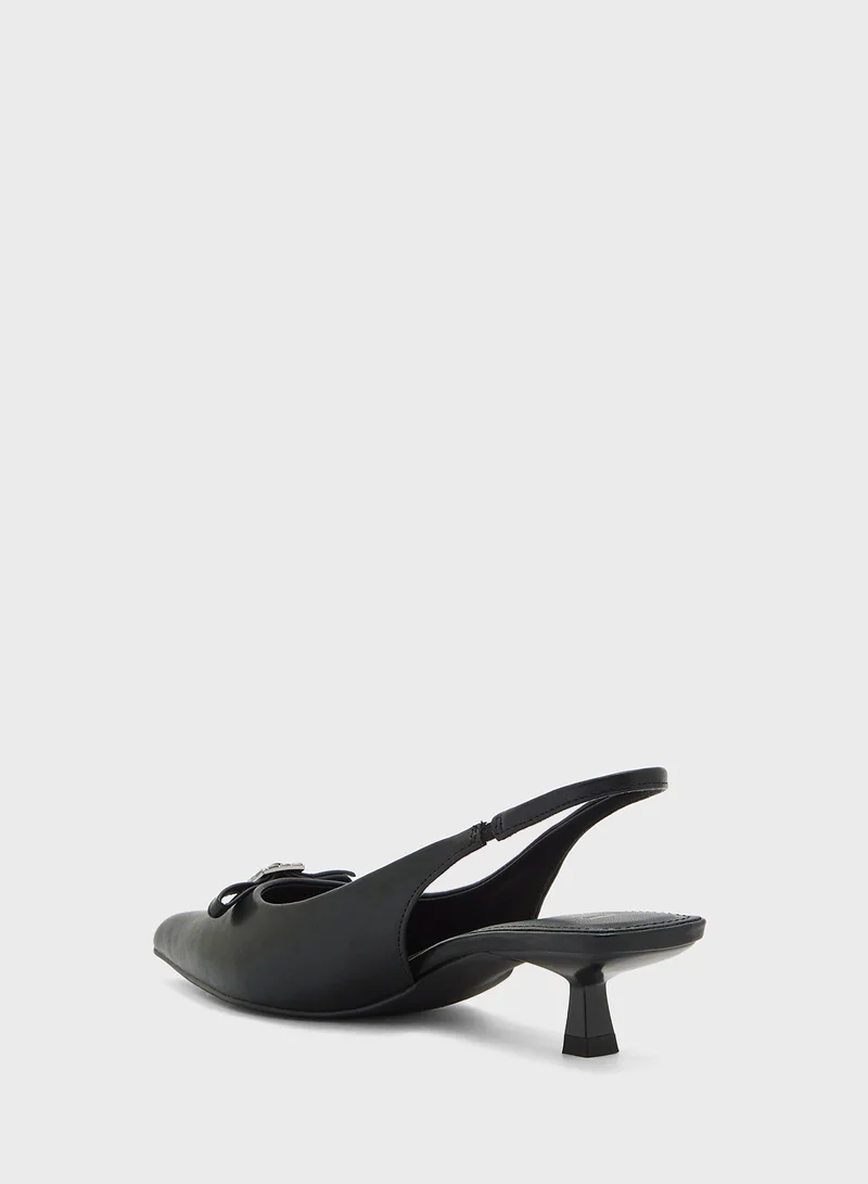 ELLA Bow Detail Sling Back Pump