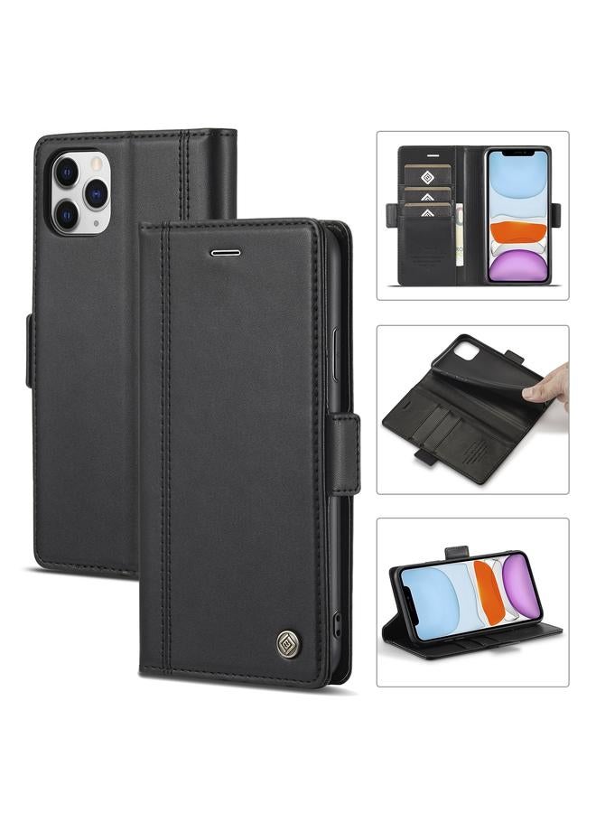 Magnetic Buckle PU + TPU Horizontal Flip Leather Case with Holder & Card Slots & Wallet For iPhone 11 Pro