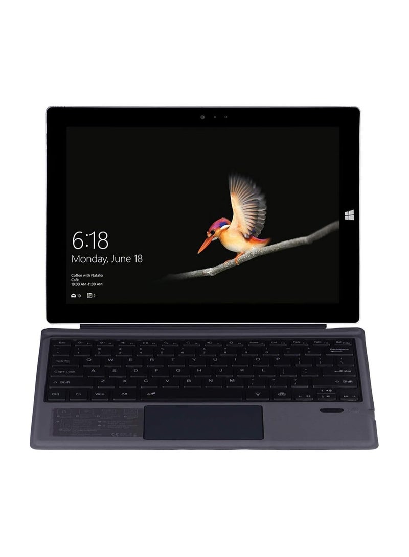 General Microsoft Surface pro3 / pro4 / pro 2017 / pro6 / pro7 Universal Magnetic Adsorption Bluetooth 3.0 Keyboard Holster with Colorful Backlight  - Image 3