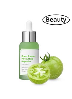 Green Tomato Pore Lifting Ampoule + | Instant Pore Minimizing & Tightening Facial Serum for Enlarged and Saggy Pores | Korean Skincare | 1.01 Fl Oz