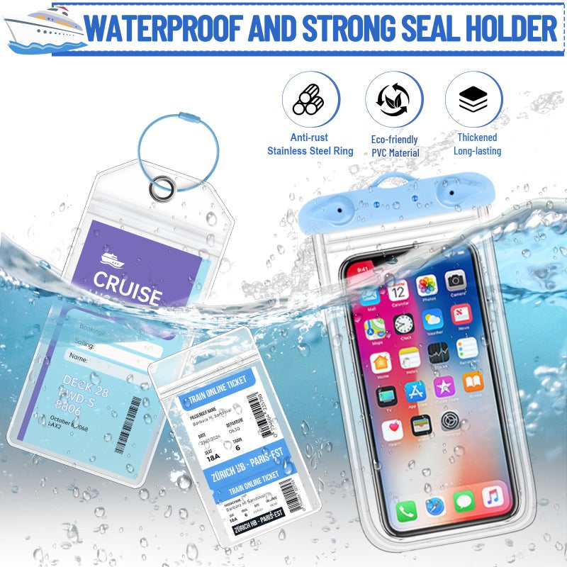 JINIOHEE Cruise Essentials 2026, Cruise Must Haves Including Non-Surge Power Strip, Magnetic Hooks, Cruise Luggage Tag Holder, Lanyard Holder, Towel Bnad, Phone Pounch, Phone Patches - Travel Essentials - Image 3
