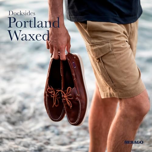 Sebago Portland Waxed Boat Shoes - Handsewn Waxed Leather Moccasins with Leather Sock Lining and Non-Marking, Slip-Resistant Rubber Outsoles, Brown - 8 Regular - Image 2