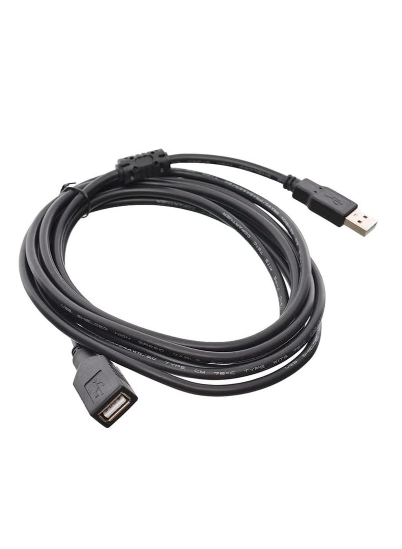 لافا كابل تمديد LAVA بطول 5.0 متر USB ذكر إلى USB أنثى متوافق مع أي مدخل USB مثالي لطابعات USB والماسحات الضوئية ومكبرات الصوت ومحولات عرض USB وأجهزة التخزين ولوحات المفاتيح والفئران والمزيد - Image 2