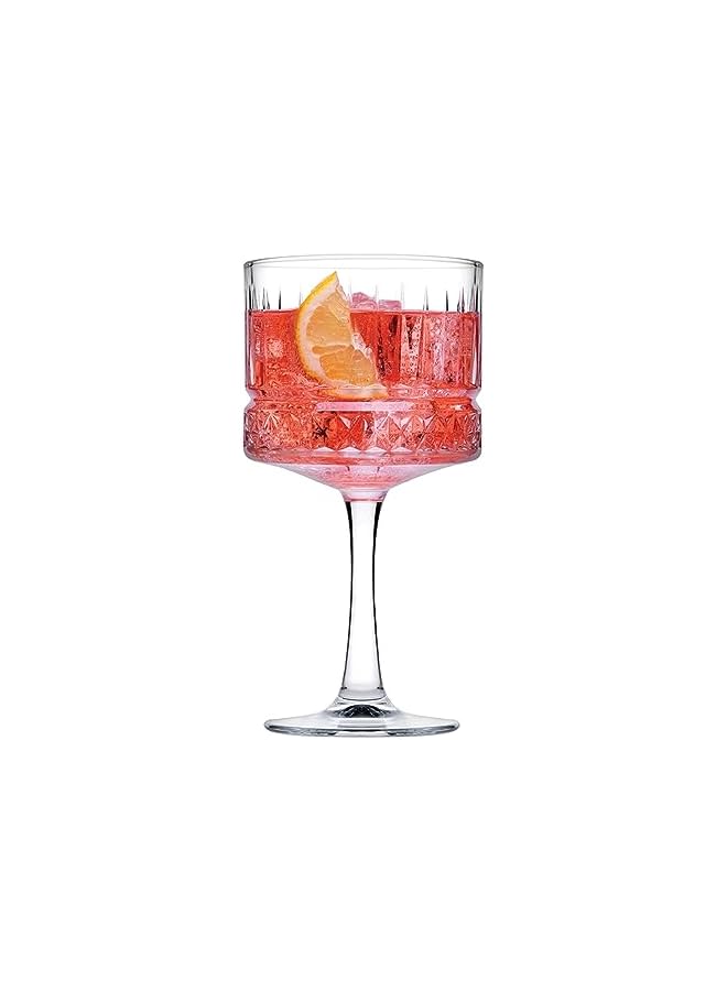 S-TOP Elysia Cocktail Glass, Set of 4-500 cc, Cocktail Glass for Friends Party, Craft Cocktails, Crystal Clear Glasses for Mixology, DIY Cocktails, Engraved Glass - Image 2