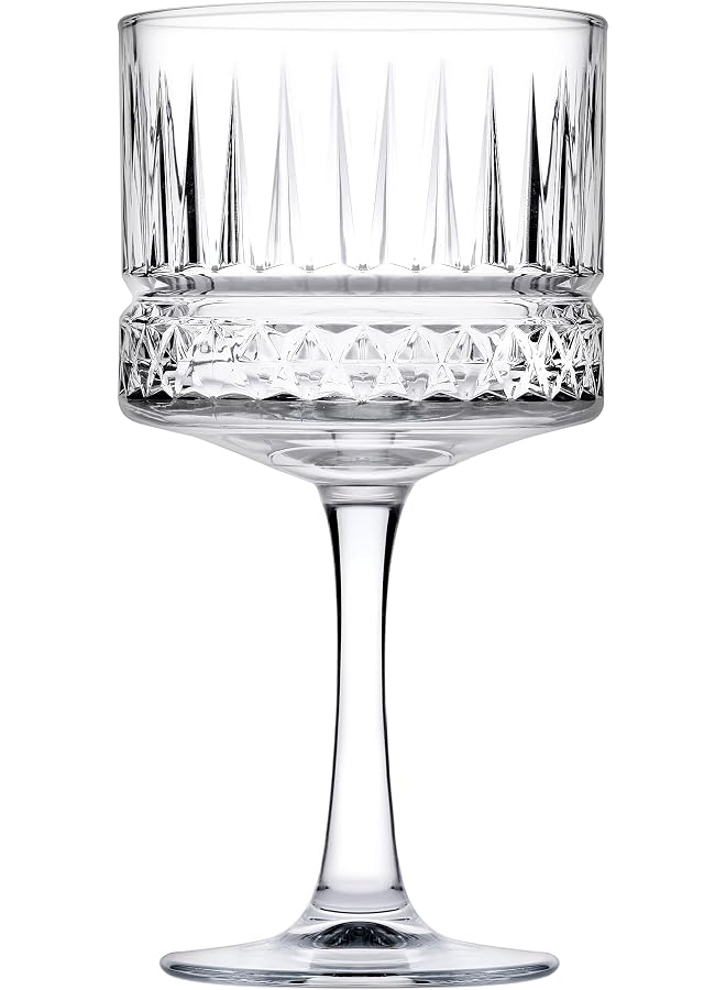 S-TOP Elysia Cocktail Glass, Set of 4-500 cc, Cocktail Glass for Friends Party, Craft Cocktails, Crystal Clear Glasses for Mixology, DIY Cocktails, Engraved Glass - Image 1