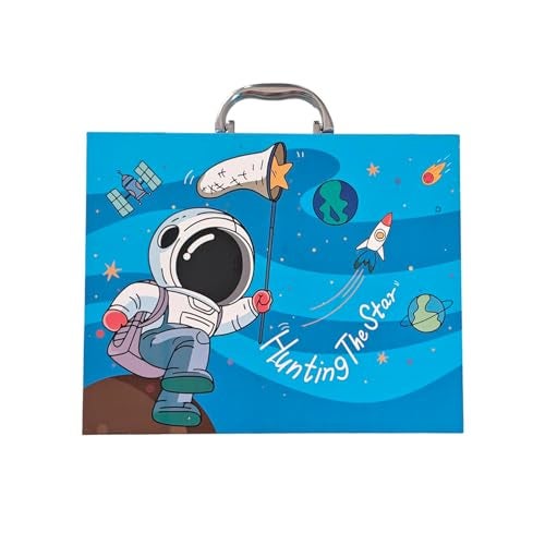 KARP 49Pcs Astronaut Print Children Deluxe Art Drawing Set Art and Craftmini Suitcase, Drawing and Painting Set Best for Birthday Gift for Boys Girls Children - Image 5