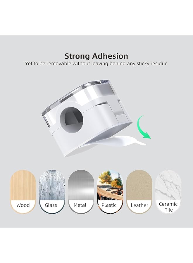 erorex Magnetic Cable Clips Adjustable Clear Cord Holder Organizer For Desk Management Strong Adhesive Charger Wire Keeper For Home Office Phone Car Wall Desktop Nightstand Pack Of 6 White - Image 4