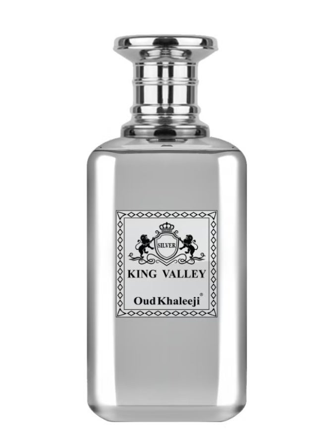 Oud Khaleeji عطر عود خليجي كينغ فالي سيلفر 100 مل | عطر عربي للرجال | رائحة عود و عنبر تدوم طويلاً | عطر للرجال | عطر منعش، فاكهي، خشبي - Image 1