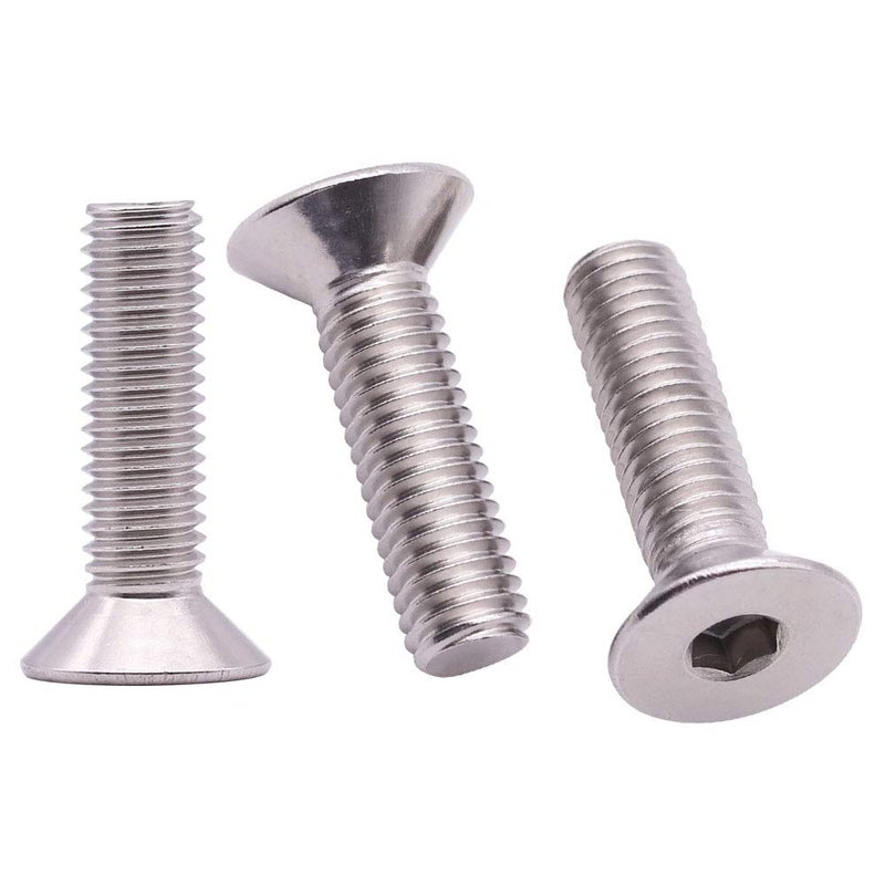 RoyceMart #8-32 x 1/2 inch Flat Head Socket Cap Screws 50 PCS, Countersunk Head, Allen Hex Drive, 304 Stainless Steel 18-8, Full Machine Thread, Bright Finish - Image 5